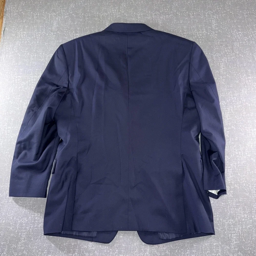 Ralph Ralph Lauren Suit Jacket Mens 44S Blue Wool 2 Button Made In Canada